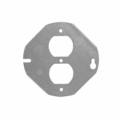 Thomas & Betts Steel City® 5402-LR Center Blanked Flat Box Cover, 4 in Dia, Steel